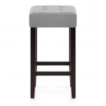  Tabouret de bar Bois Tissu- Oliver Gris