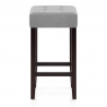  Tabouret de bar Bois Tissu- Oliver Gris