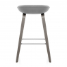 Tabouret de Bar Bois Velours - Epic Gris