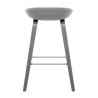 Tabouret de Bar Bois Velours - Epic Gris