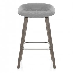 Tabouret de Bar Bois Velours - Epic Gris