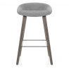 Tabouret de Bar Bois Velours - Epic Gris