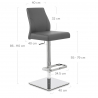 Chaise de Bar Cuir Chrome - Martello