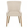 Chaise Bois Velours - City Crème