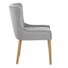Chaise Bois Velours - City Gris