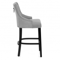 Chaise de Bar Bois Tissu - Ascot Gris
