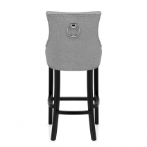 Chaise de Bar Bois Tissu - Ascot Gris