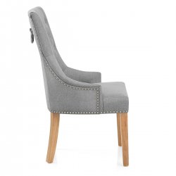 Chaise Chêne Tissu - Ascot Gris
