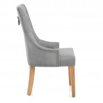 Chaise Chêne Tissu - Ascot Gris