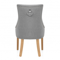 Chaise Chêne Tissu - Ascot Gris