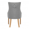 Chaise Chêne Tissu - Ascot Gris