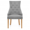 Chaise Chêne Tissu - Ascot Gris