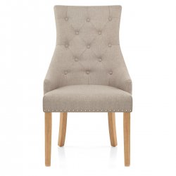 Chaise Chêne Tissu - Ascot Gris