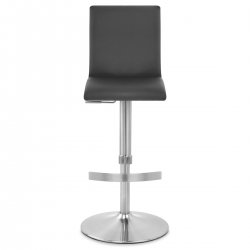 Chaise de Bar Faux Cuir Chrome Brossé - Deluxe High Back