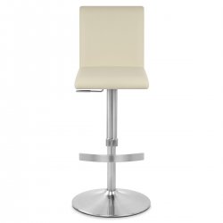 Chaise de Bar Faux Cuir Chrome Brossé - Deluxe High Back