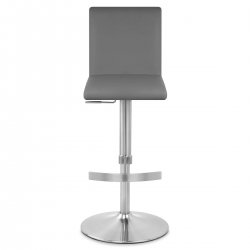 Chaise de Bar Faux Cuir Chrome Brossé - Deluxe High Back