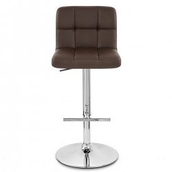 Chaise de Bar Faux Cuir Chrome - Grid