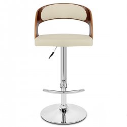 Chaise de Bar Bois Chrome - Eve Noyer