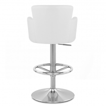 Chaise de Bar Faux Cuir Chrome Brossé - Château