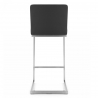 Tabouret Faux Cuir Chrome Brossé - High Ace Noir