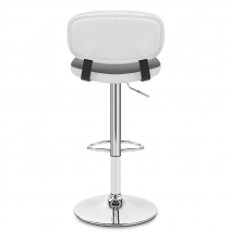 Chaise de Bar Faux Cuir Chrome - Edge Noir