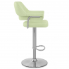 Chaise de Bar Chrome Brossé Faux Cuir - Skyline Vert