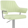 Chaise de Bar Chrome Brossé Faux Cuir - Skyline Vert