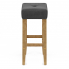 Tabouret de bar Tissu - Otis Gris