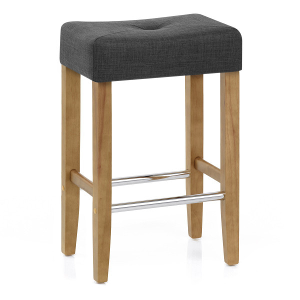 Tabouret de bar Tissu - Otis Gris Tabouret de bar Tissu - Otis Gris