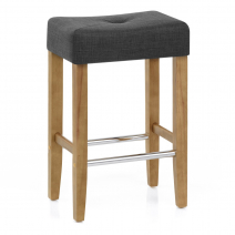 Tabouret de bar Tissu - Otis Gris