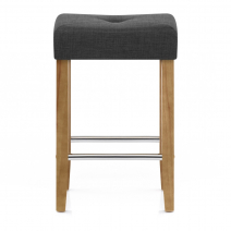 Tabouret de bar Tissu - Otis Gris