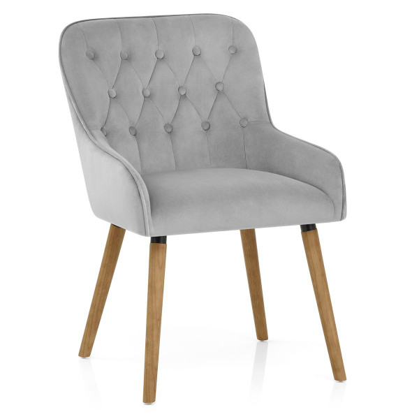 Chaise Bois Tissu - Vienna Gris Chaise Bois Tissu - Vienna Gris