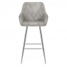 Chaise de bar Daim Chrome - Mason Gris