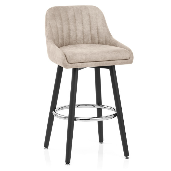 Tabouret de Bar Faux Cuir - Hamilton Creme