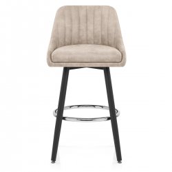 Tabouret de Bar Faux Cuir - Hamilton Creme