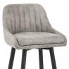 Tabouret de Bar Simili Daim Chrome - Hamilton Gris