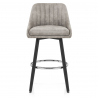 Tabouret de Bar Simili Daim Chrome - Hamilton Gris