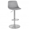 Chaise de Bar Chrome Brossé Velours - Scoop