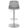 Chaise de Bar Chrome Brossé Velours - Scoop