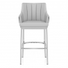 Chaise de Bar Faux Cuir Chrome - Orion