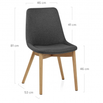 Chaise Bois Tissu - Kobe