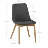 Chaise Bois Tissu - Kobe