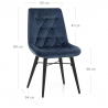 Chaise Métal Velours - Roxy