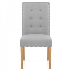 Chaise Tissu Bois - Arlington Gris