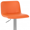 Chaise de Bar Faux Cuir Chrome - Cape Orange