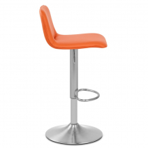 Chaise de Bar Faux Cuir Chrome - Cape Orange