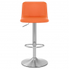 Chaise de Bar Faux Cuir Chrome - Cape Orange