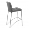 Tabouret Faux Cuir Chrome Brossé - Stella