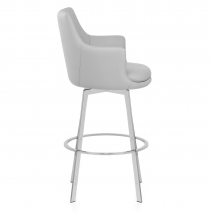 Chaise de Bar Faux Cuir Chrome - Casa