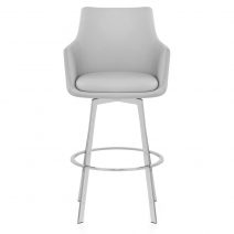 Chaise de Bar Faux Cuir Chrome - Casa